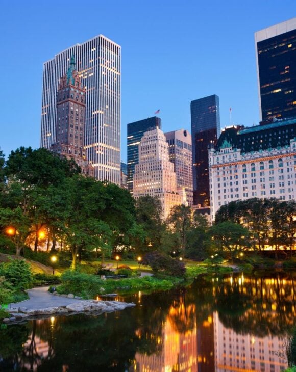 New York's central park, which is now host to a vegan night market